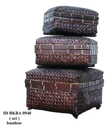 Set of 3 Bamboo Basket